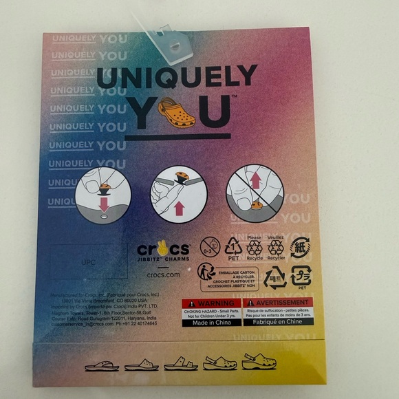 CROCS Black & White Jibbitz Charm Trio - Picture 2 of 2